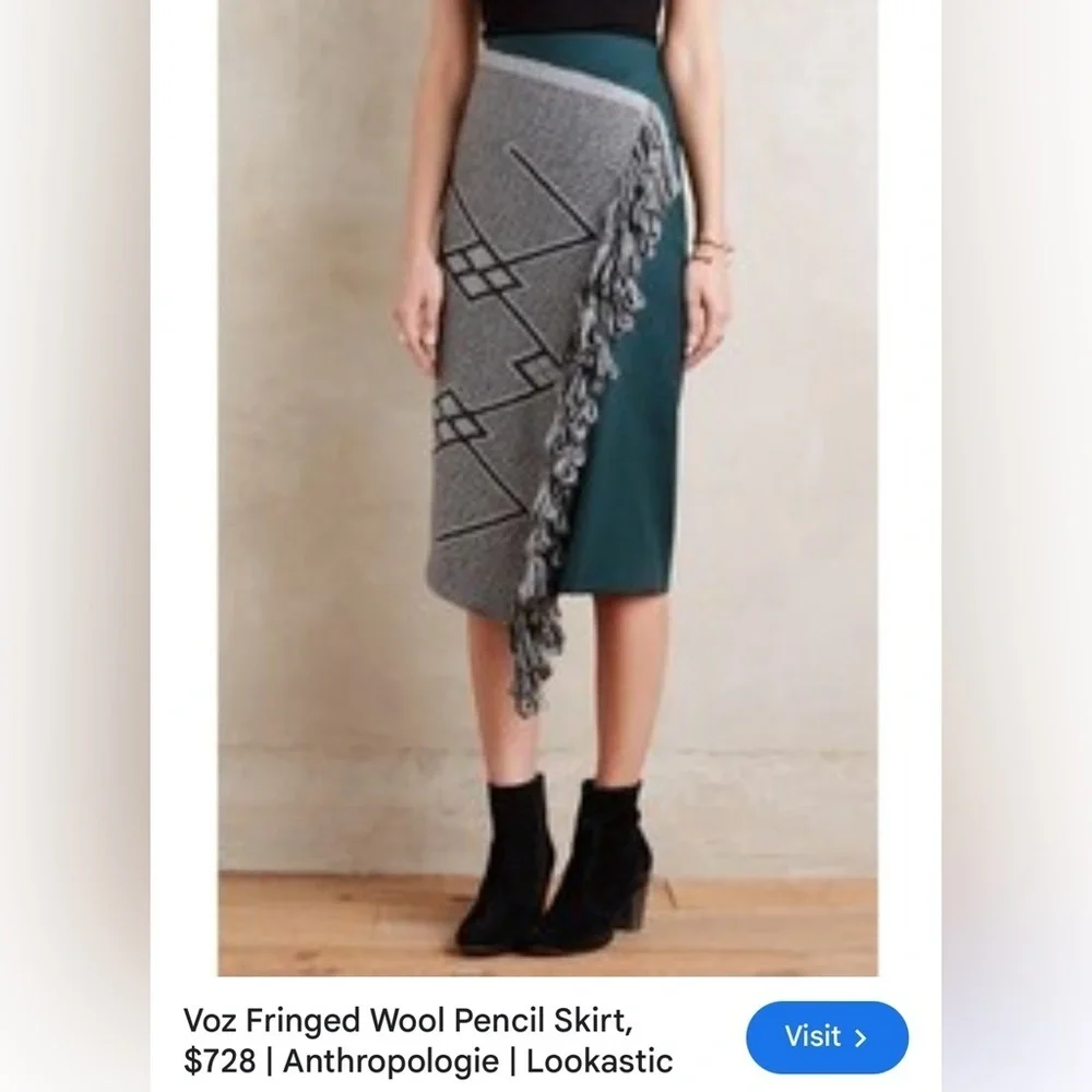VOZ ALPACA+ WOOL SKIRT - Picture 1 of 6